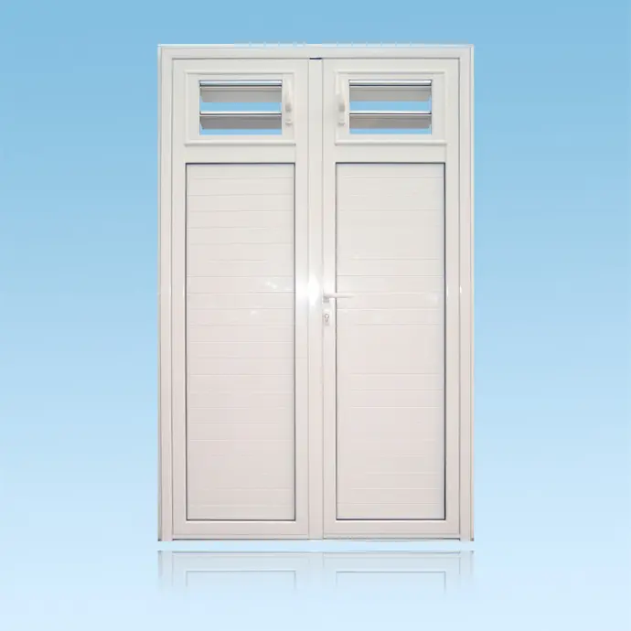 Volet 2 battants porte + jalousies 2 lames