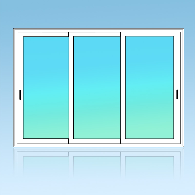 Coulissant porte 3 vantaux 3 rails