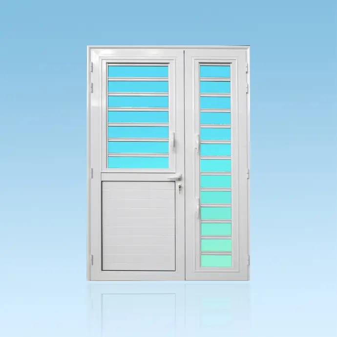 Porte 2 battants tierce + jalousies