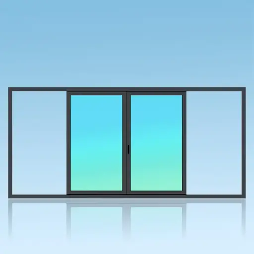 [CA22] Coulissant applique 2 vantaux 1 rail