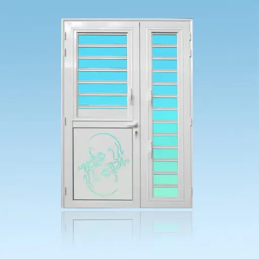 [PS25MAB+J] Porte décor 2 battants Mabouya + jalousies