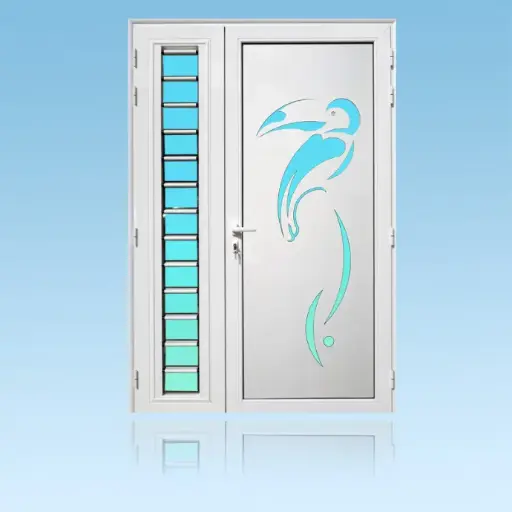 [PS21TOU+J] Porte décor 2 battants Toucan + jalousie