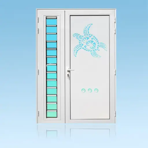 [PS21TOR+J] Porte décor 2 battants Tortue + jalousie